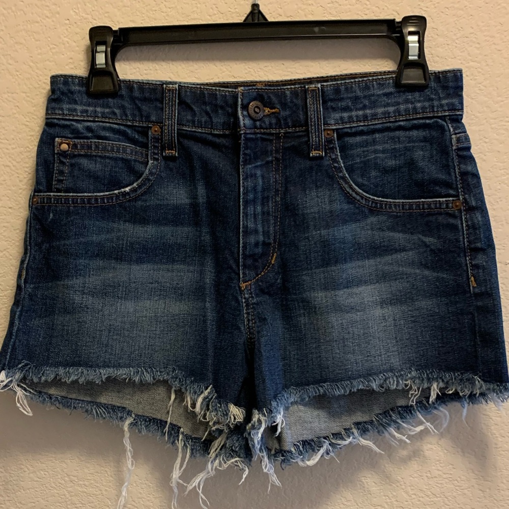 Dark denim cut-off shorts